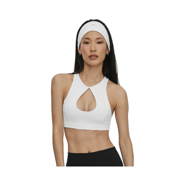 Alo Airbrush Lock In Bra 'White'