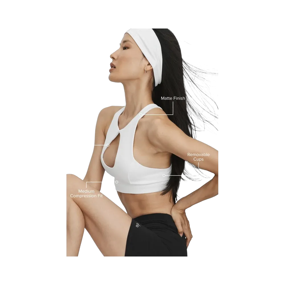 Alo Airbrush Lock In Bra 'White'