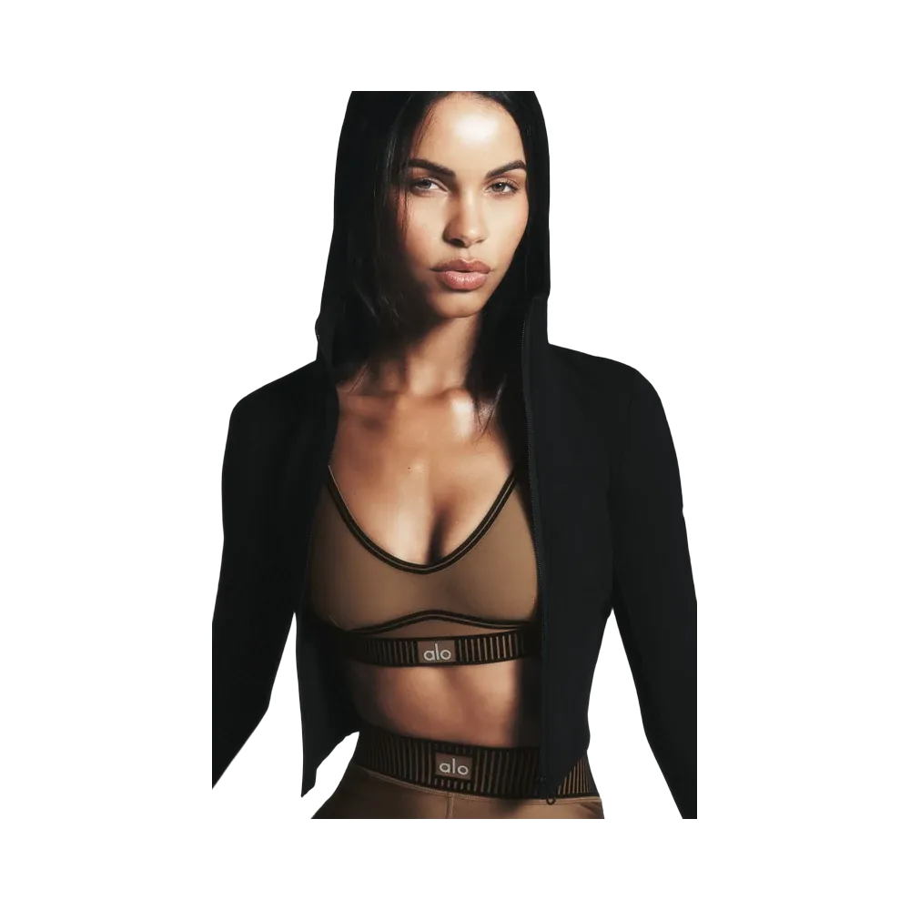 Alo Airlift Line Up Bra 'Java Brown'