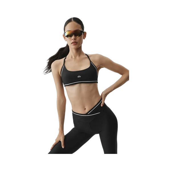 Alo Airlift Trifecta Bra 'Black/White'
