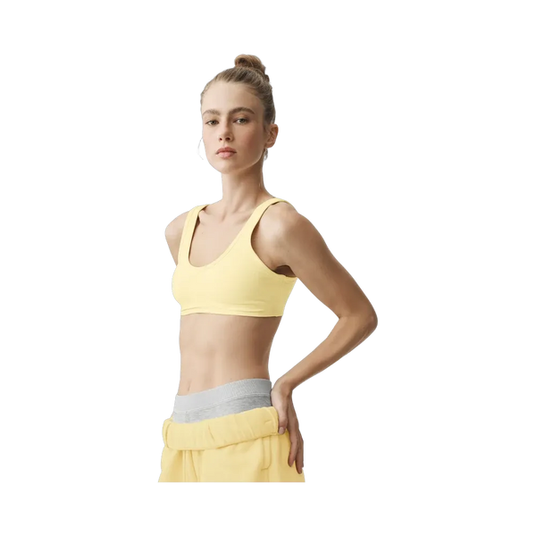 Alo Alosoft Center Stage Bra 'Warm Butter Heather'