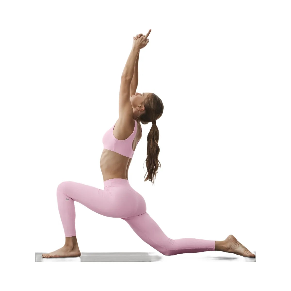Alo Alosoft High Waist 7/8 Highlight Legging 'Pink Marshmallow Heather'