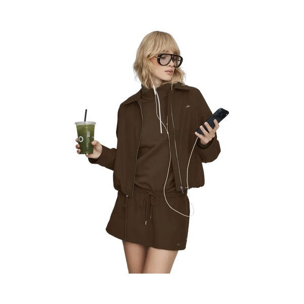 Alo Best Bet Full Zip Jacket 'Espresso'
