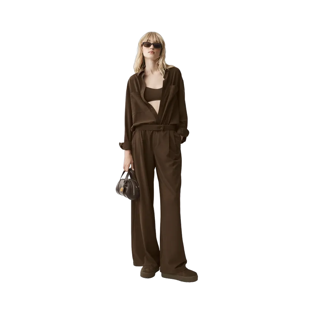 Alo Dreamscape Button Down Long Sleeve 'Espresso'