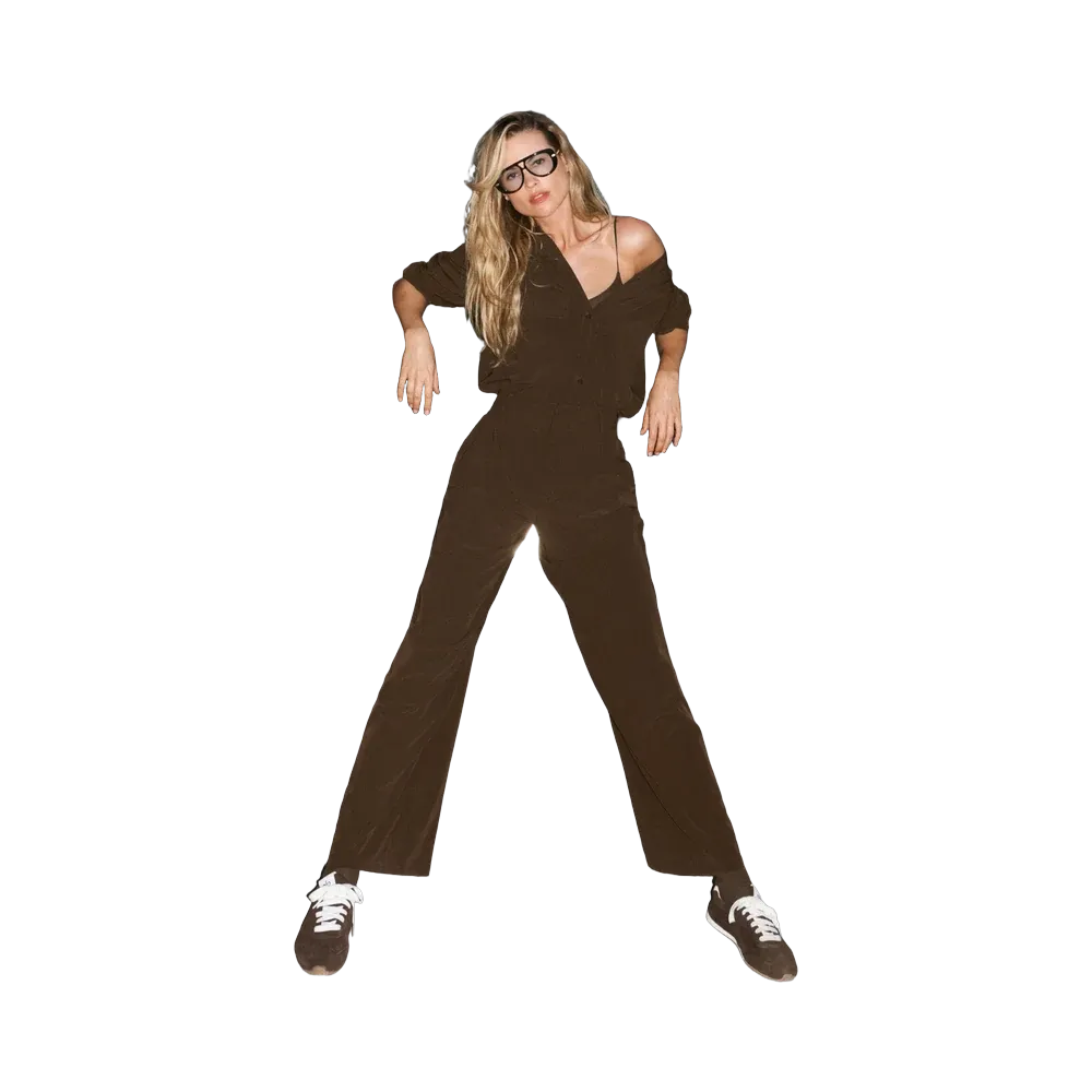 Alo High-Waist Dreamscape Trouser (Regular) 'Espresso'