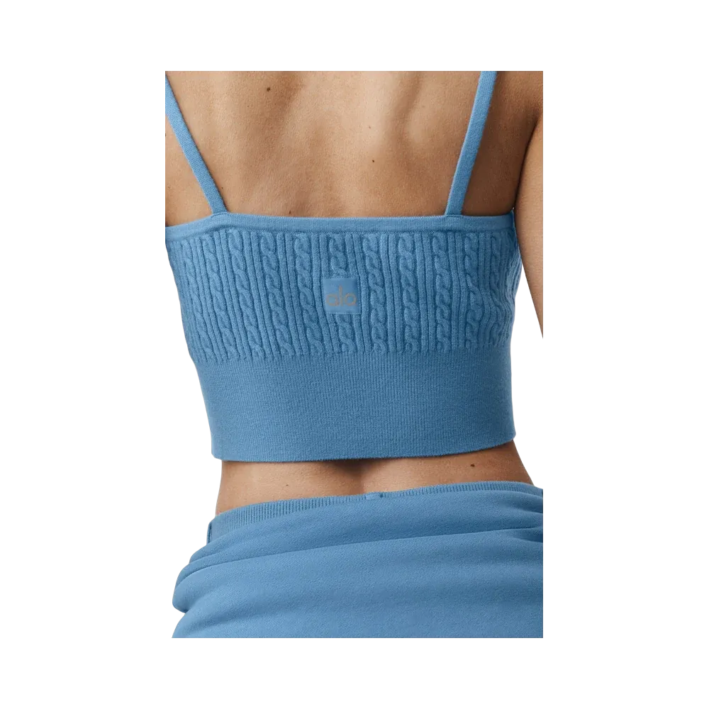 Alo Mini Cable Sweater Tank 'California Blue'