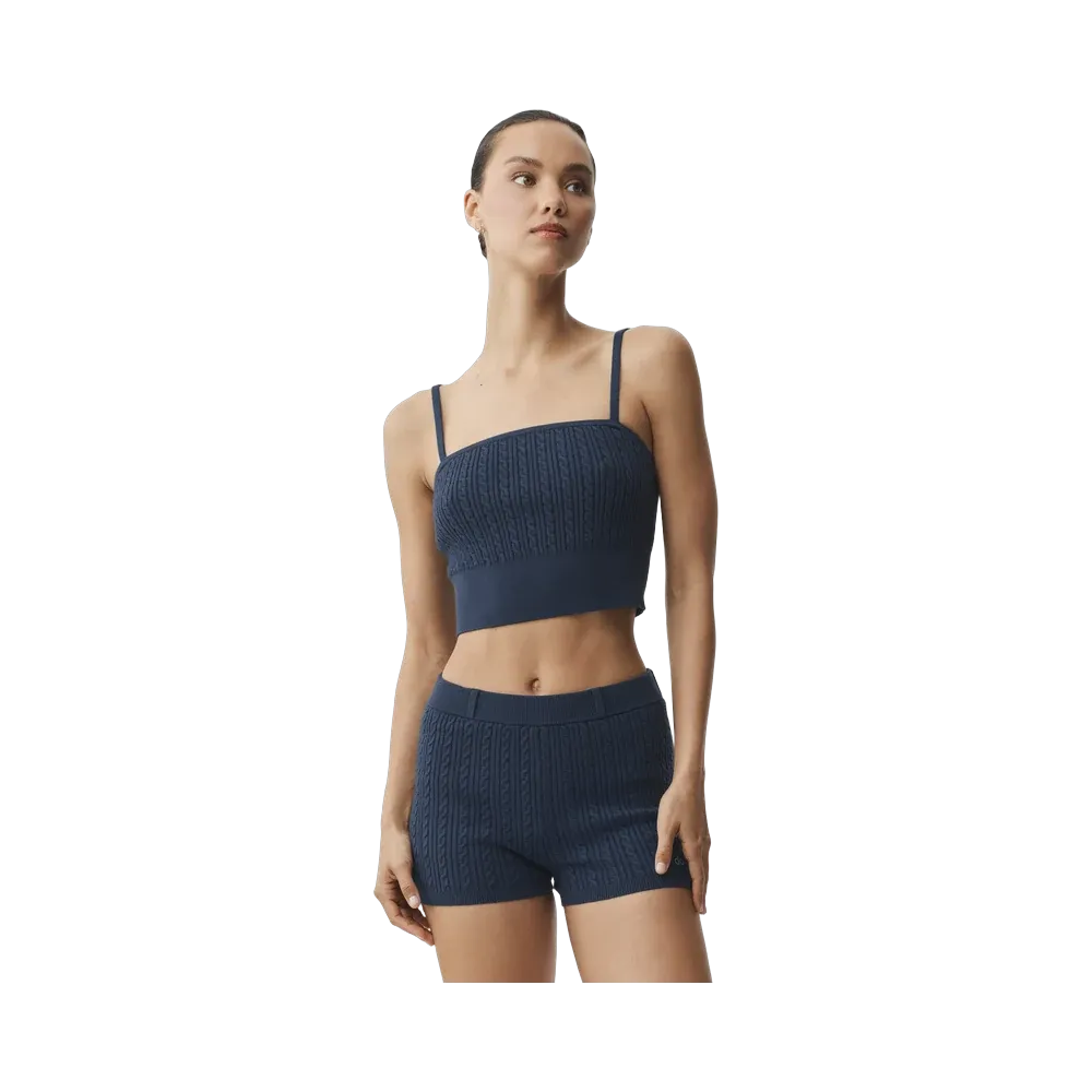 Alo Mini Cable Sweater Tank 'Navy'