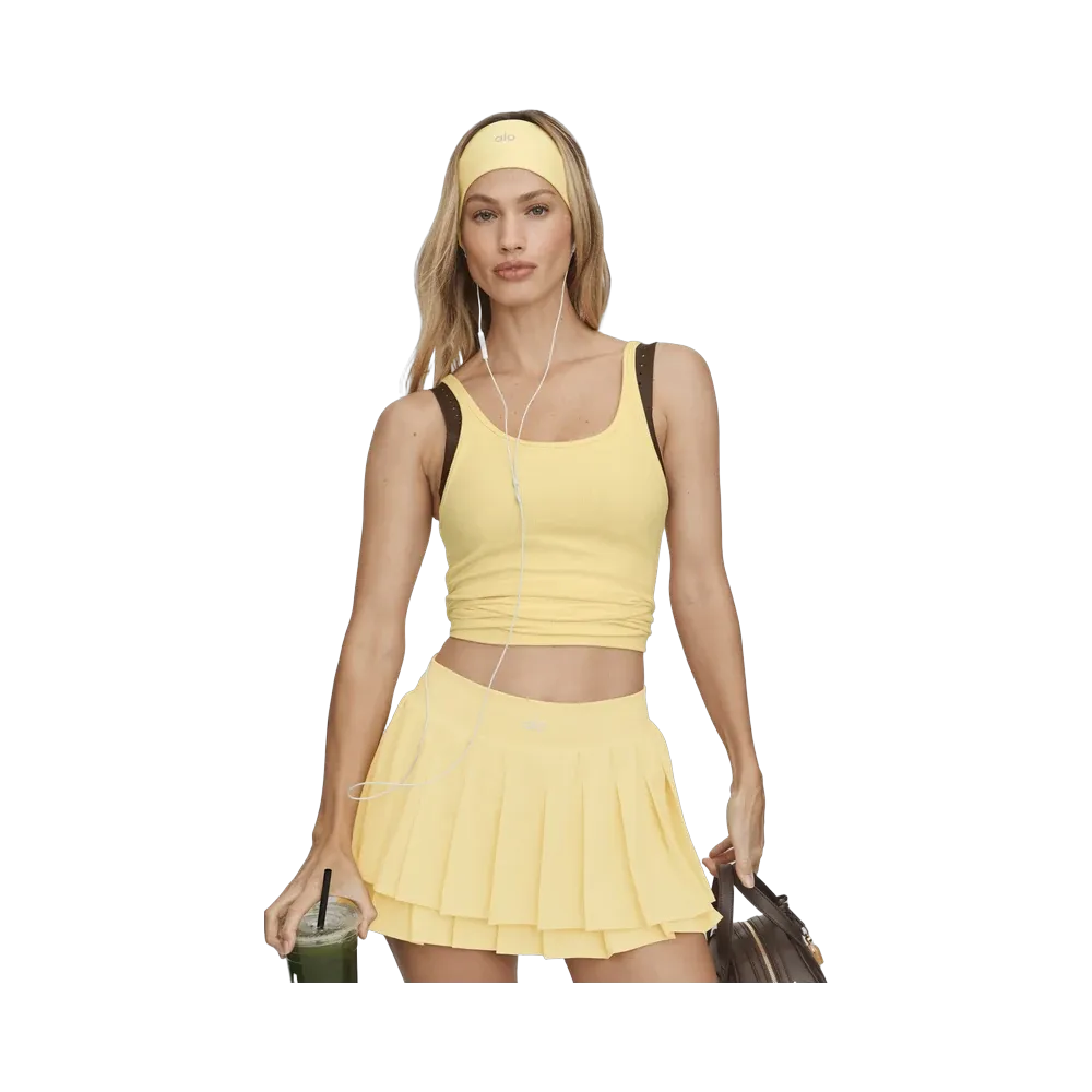 Alo Ribbed Adore Tank 'Warm Butter'