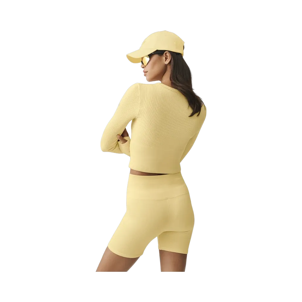 Alo Seamless Ribbed Favorite Jacket 'Warm Butter'