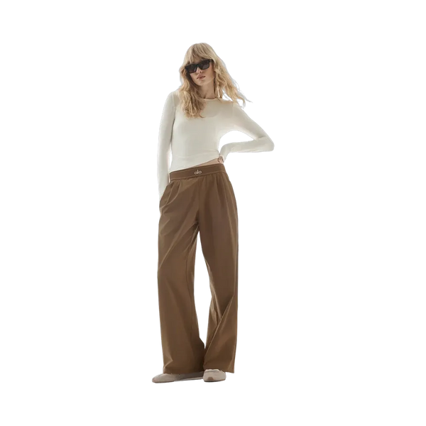 Alo Suit Up Trouser (Long) 'Java Brown'