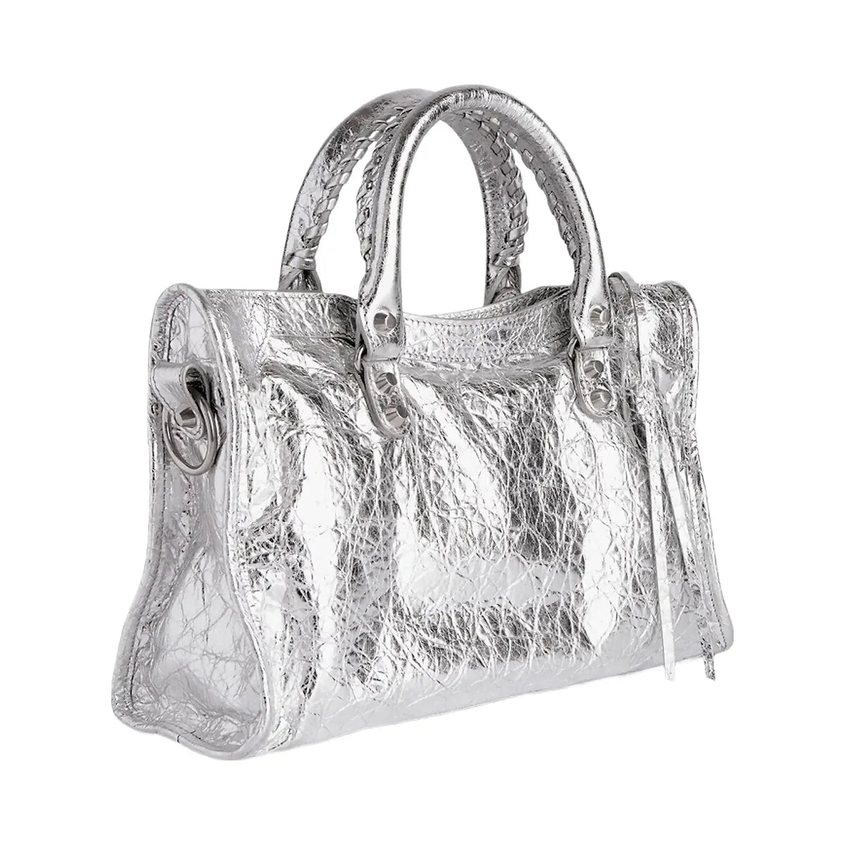 Balenciaga Le City Small Top Handle Metallized Bag