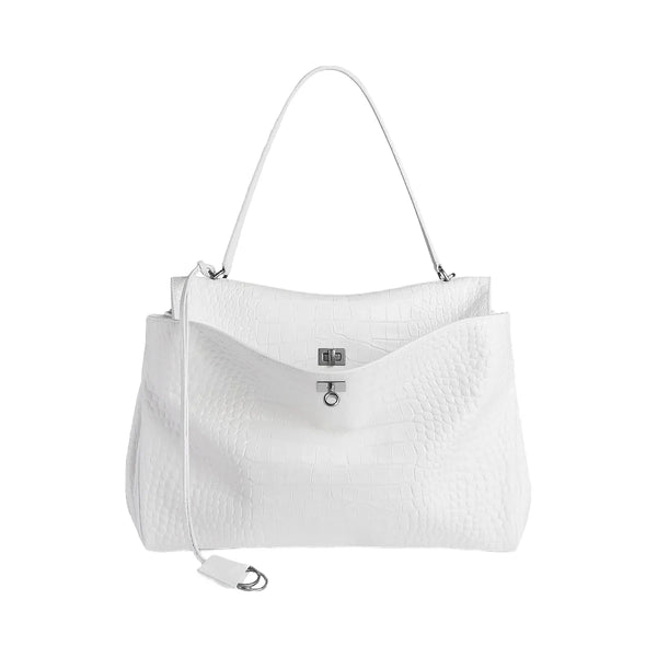 Balenciaga Rodeo Large Handbag Crocodile Embossed