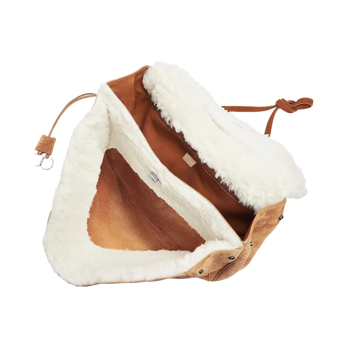Balenciaga Rodeo Large Suede and Wool Handbag