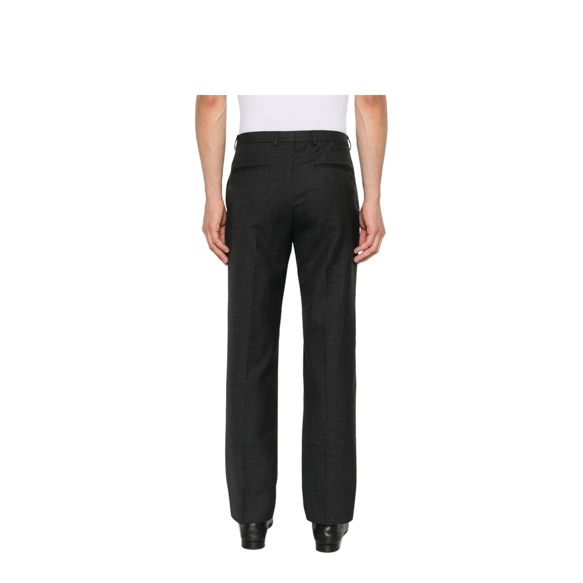 Gucci Houndstooth Wool Pant with Embroidery