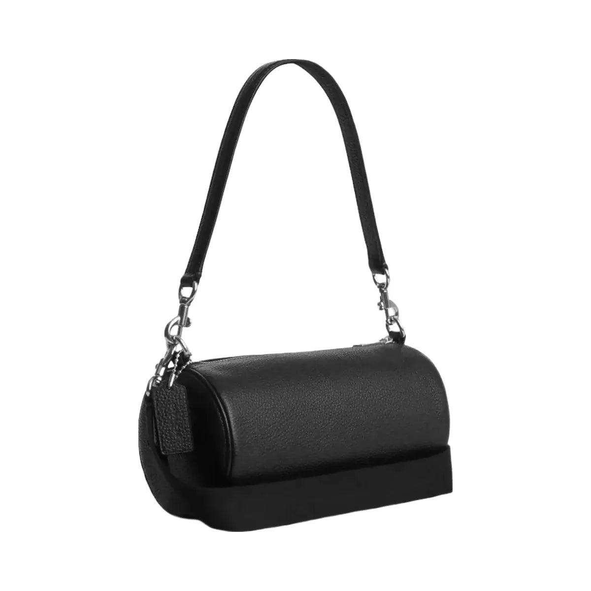 Coach Andre Barrel Bag 24 in Silver Black