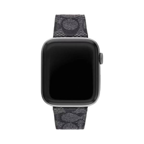 Coach Apple Watch® Strap, 42 Mm And 44 Mm in Graphite Gray