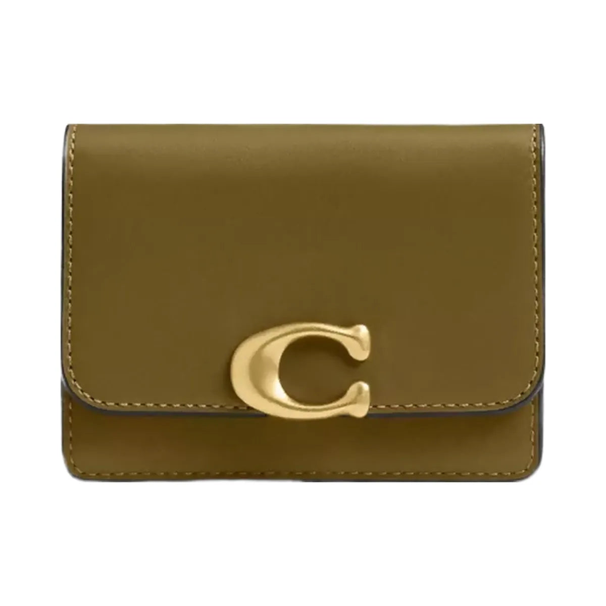 Coach Bandit Card Case in Brass Muted Olive