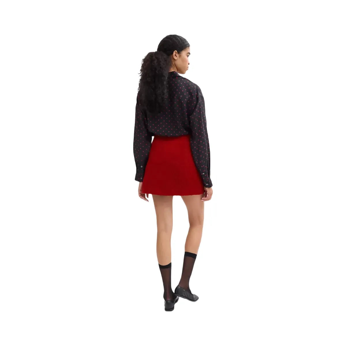Coach Boucle Skirt in Red