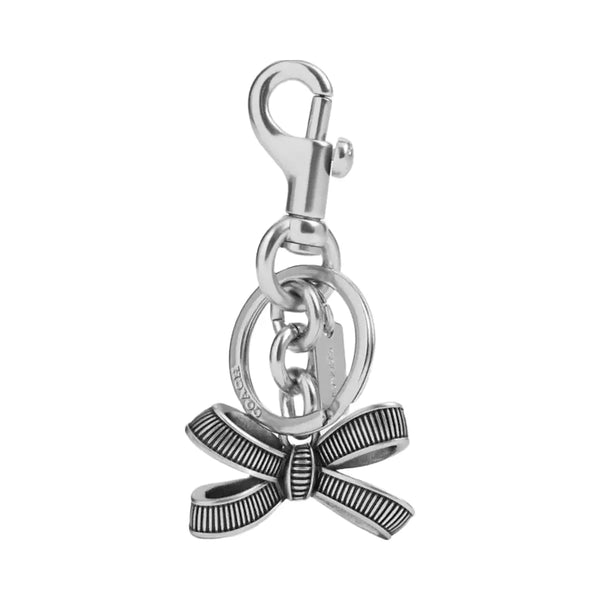 Coach Bow Bag Charm in Silver