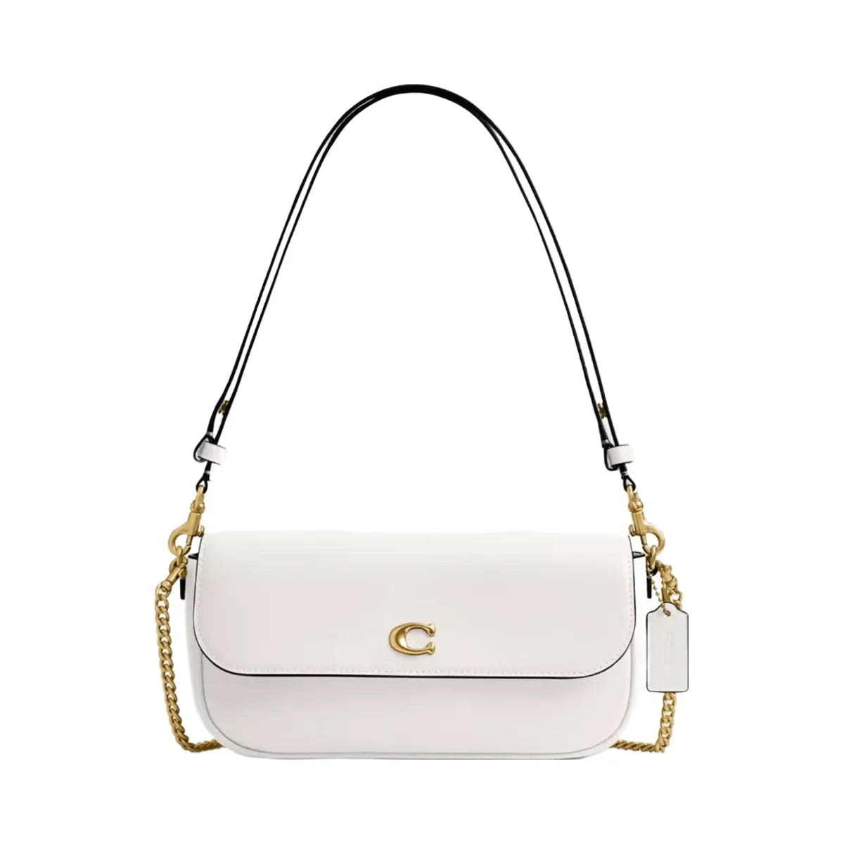Coach Brook Flap Chain Bag in Brass Chalk