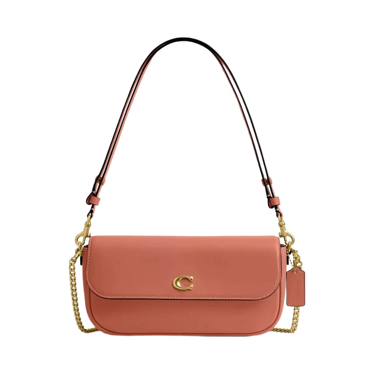 Coach Brook Flap Chain Bag in Brass Dark Peach