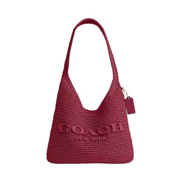 Coach Brooklyn Shoulder Bag 28 in Brass Dark Fuchsia