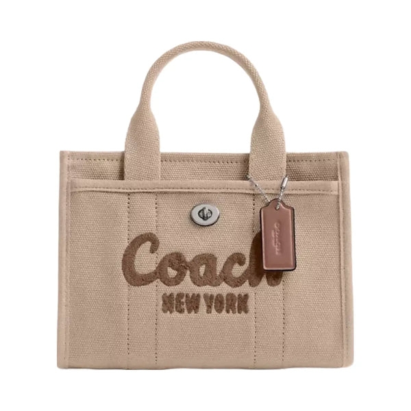 Coach Cargo Tote Bag 20 in Silver Dark Natural