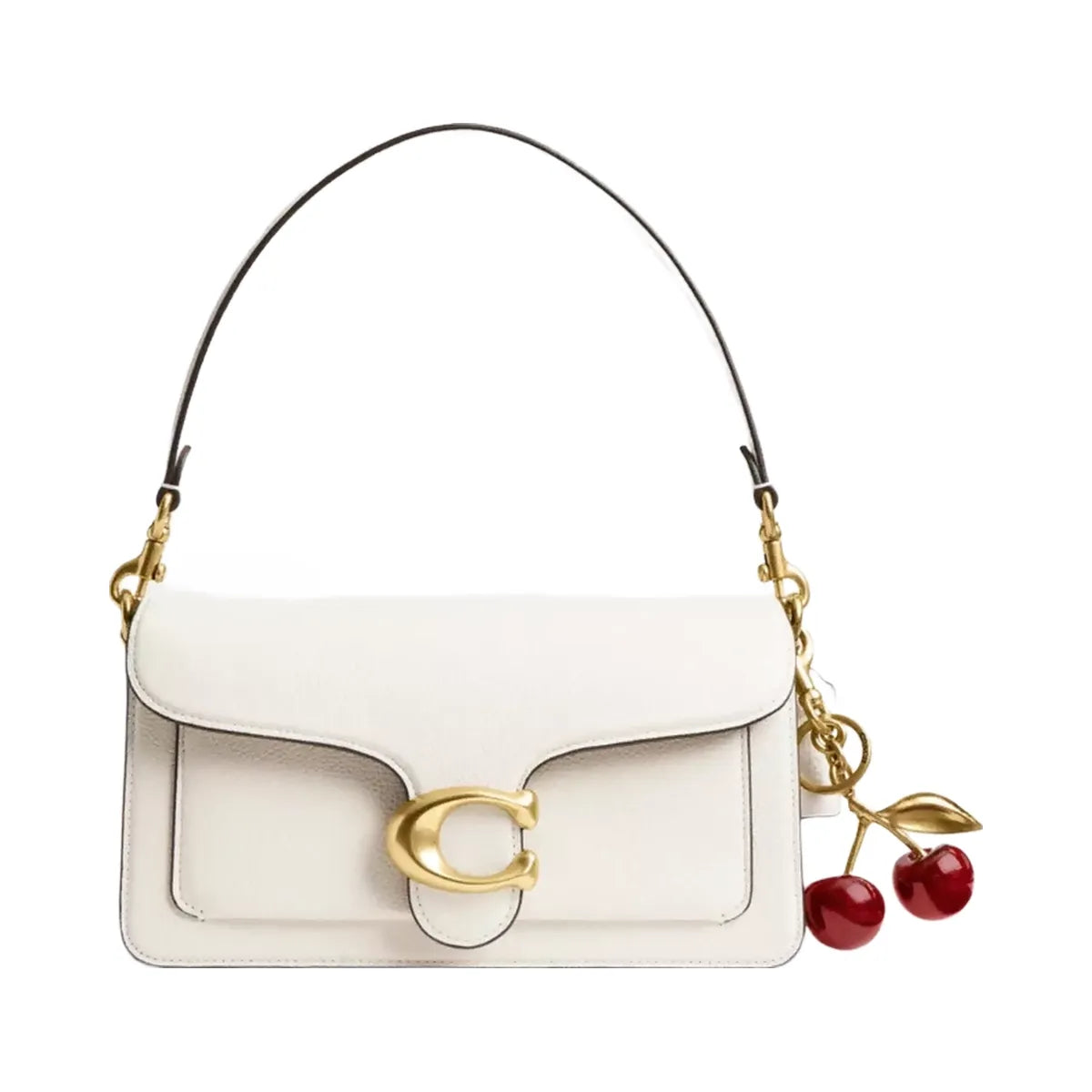 Coach Cherry Bag Charm in Brass Red Apple