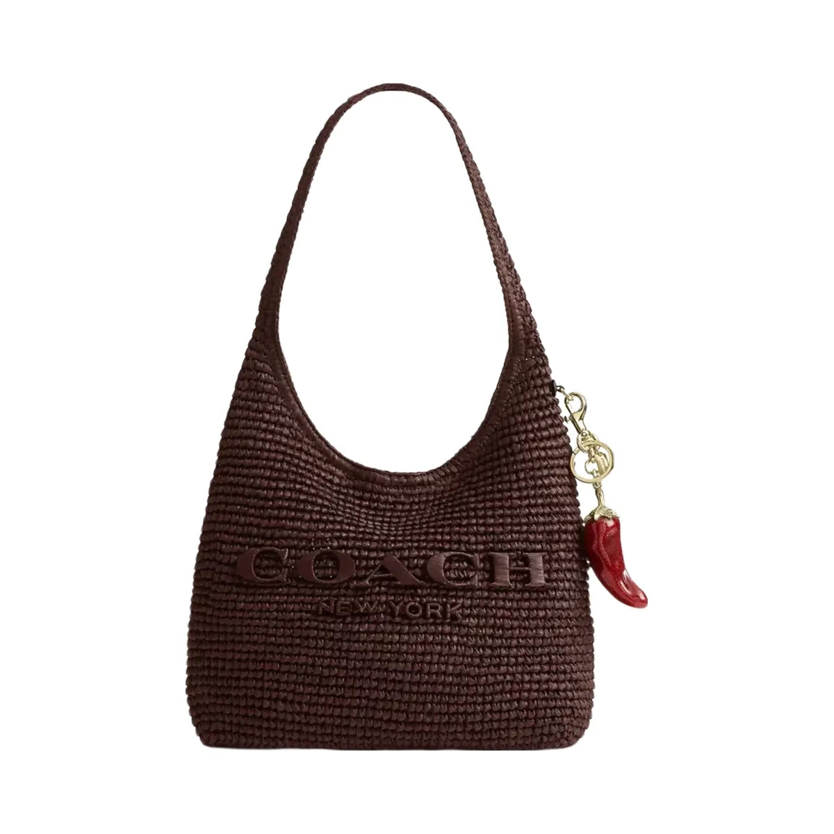 Coach Chili Pepper Bag Charm in Brass Red