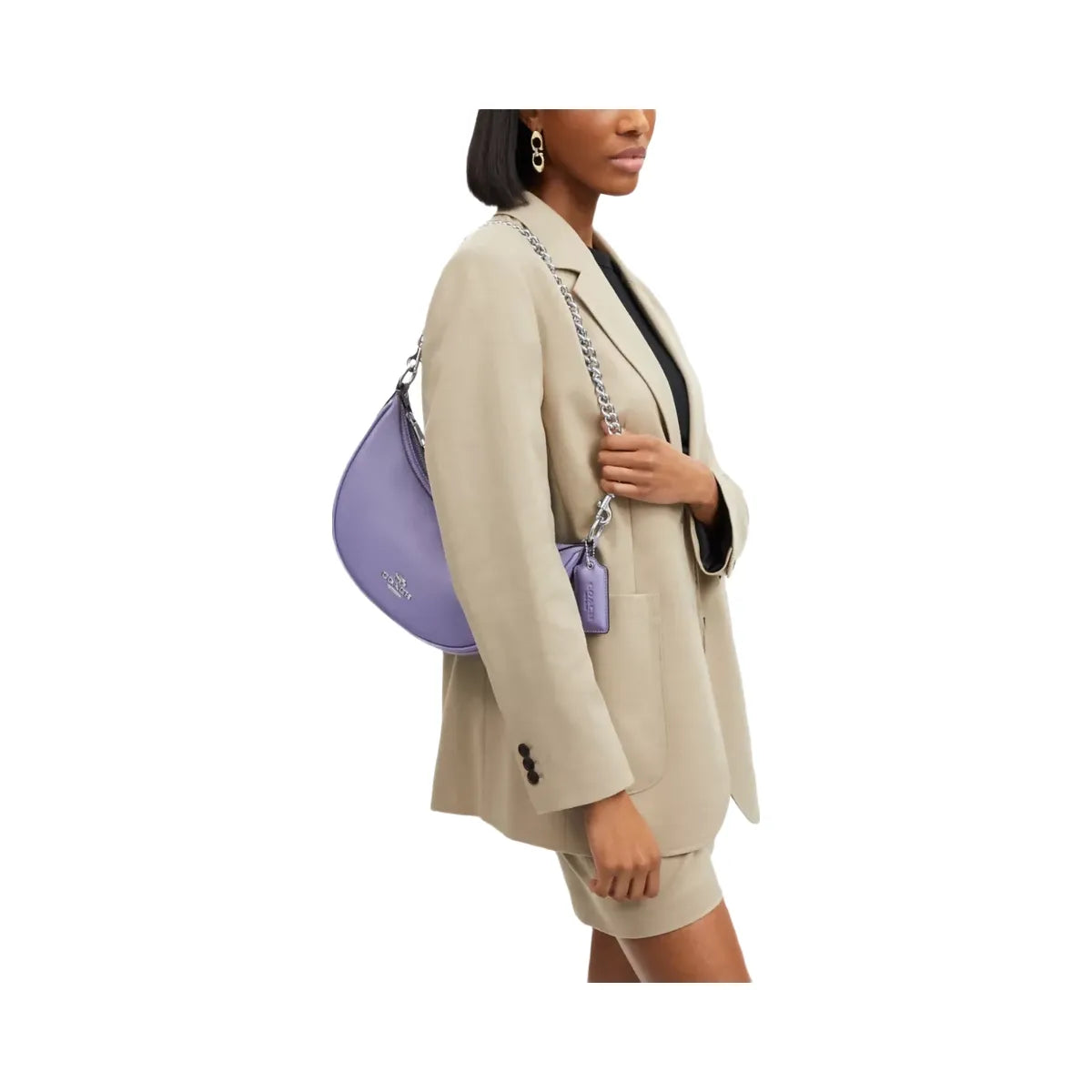 Coach Chunky Chain Shoulder Strap in Silver