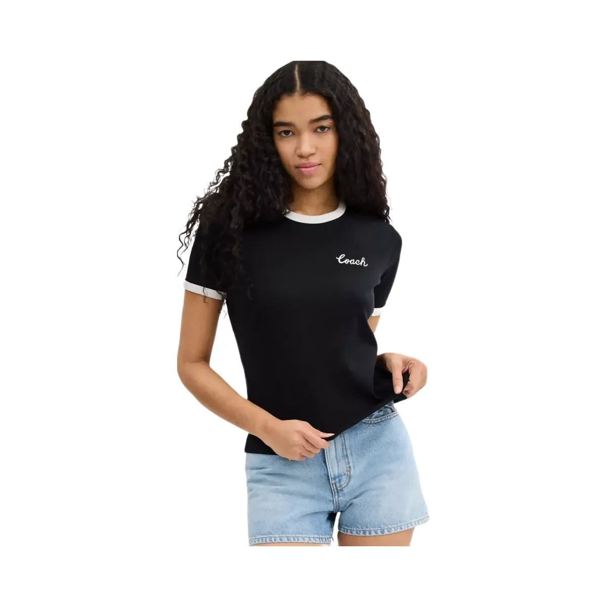 Coach Ringer T-Shirt in Black
