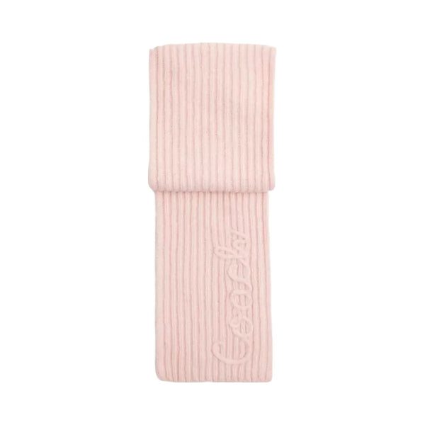 Coach Script Knit Muffler in Pink