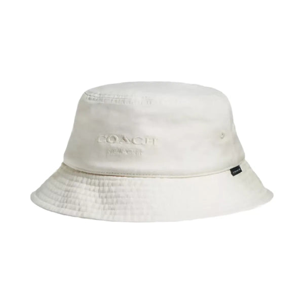 Coach Denim Bucket Hat in Chalk