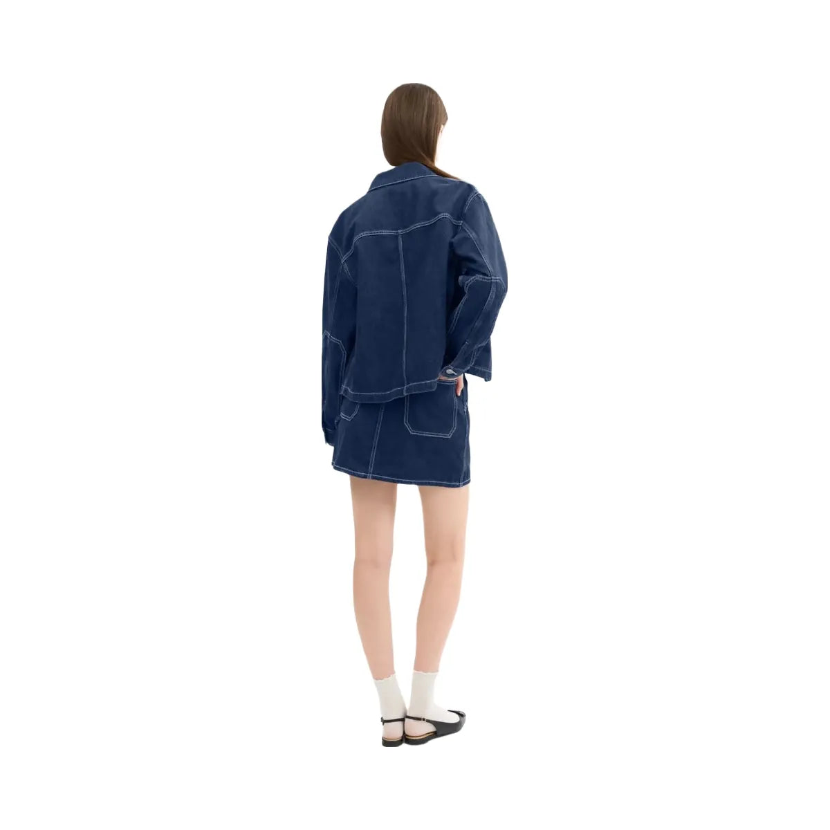 Coach Denim Utility Skirt Dark Denim