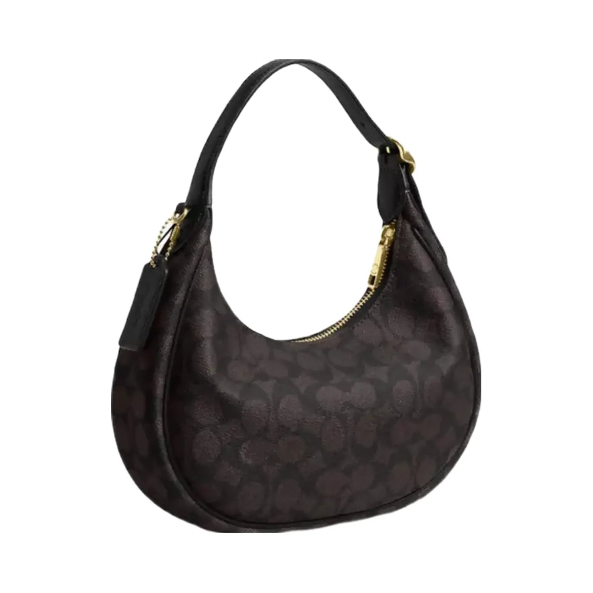 Coach Emily Shoulder Bag In Signature Canvas in Gold Walnut Black