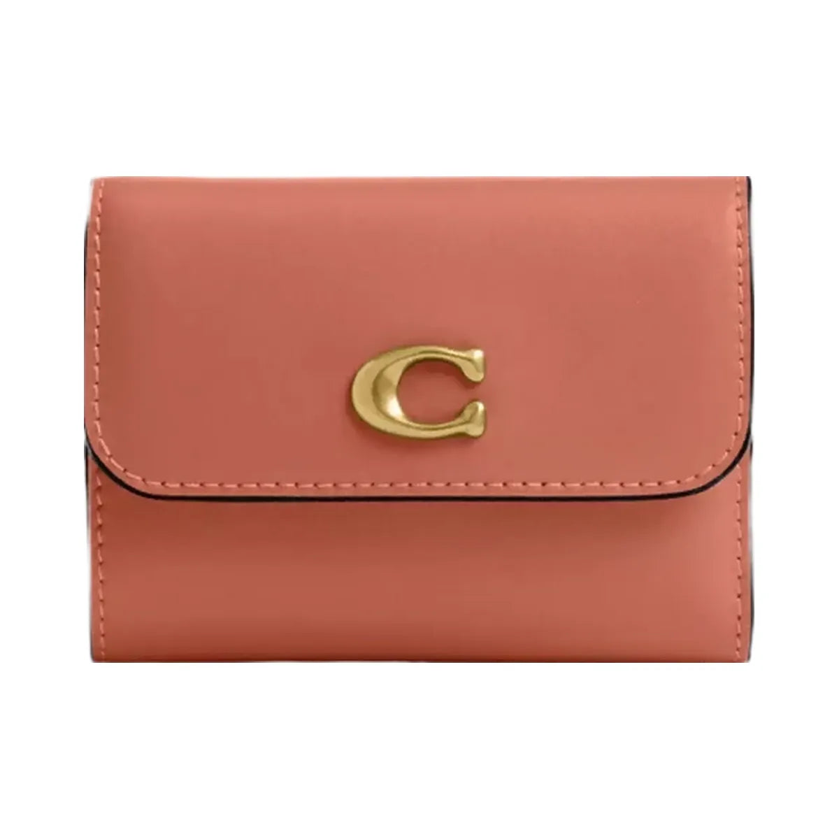 Coach Essential Card Holder Wallet in Brass Dark Peach