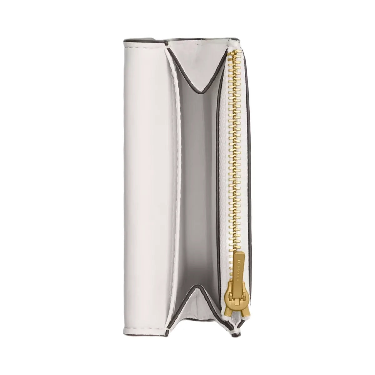 Coach Essential Flap Card Case in Brass Chalk