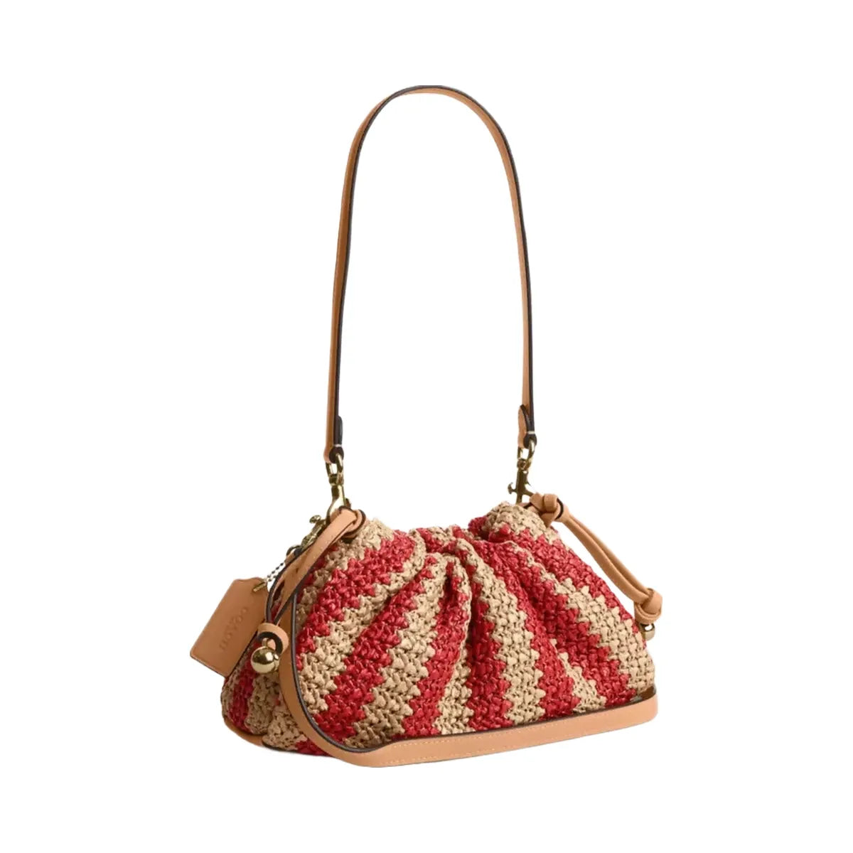 Coach Faye Shoulder Bag in Gold Red Tan