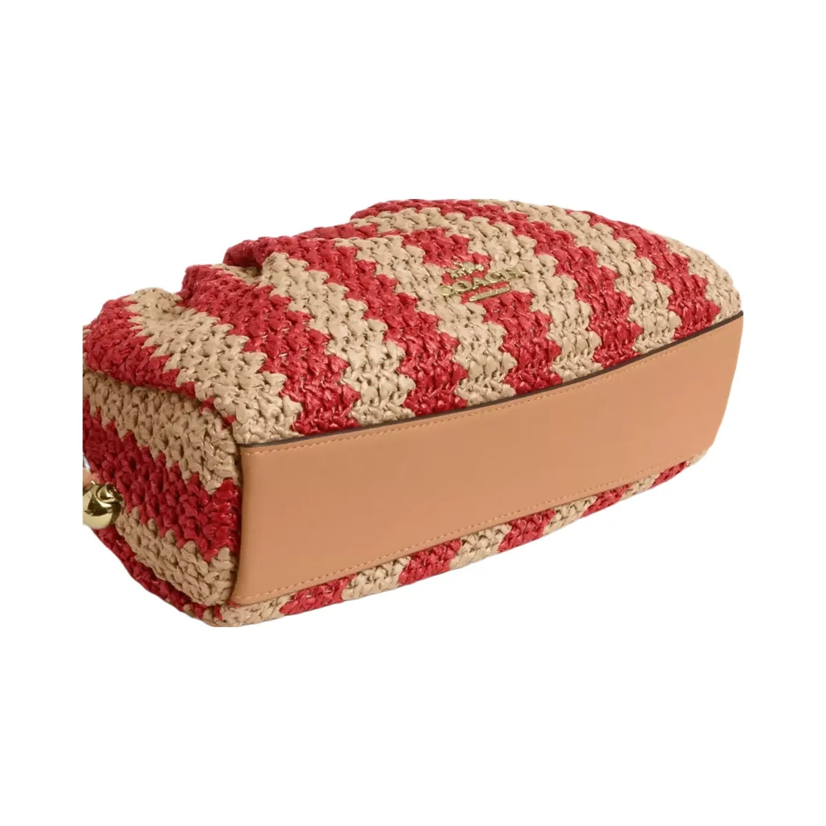 Coach Faye Shoulder Bag in Gold Red Tan