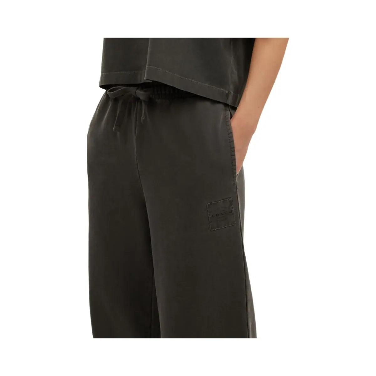 Coach Garment Dye Track Pants Smoke