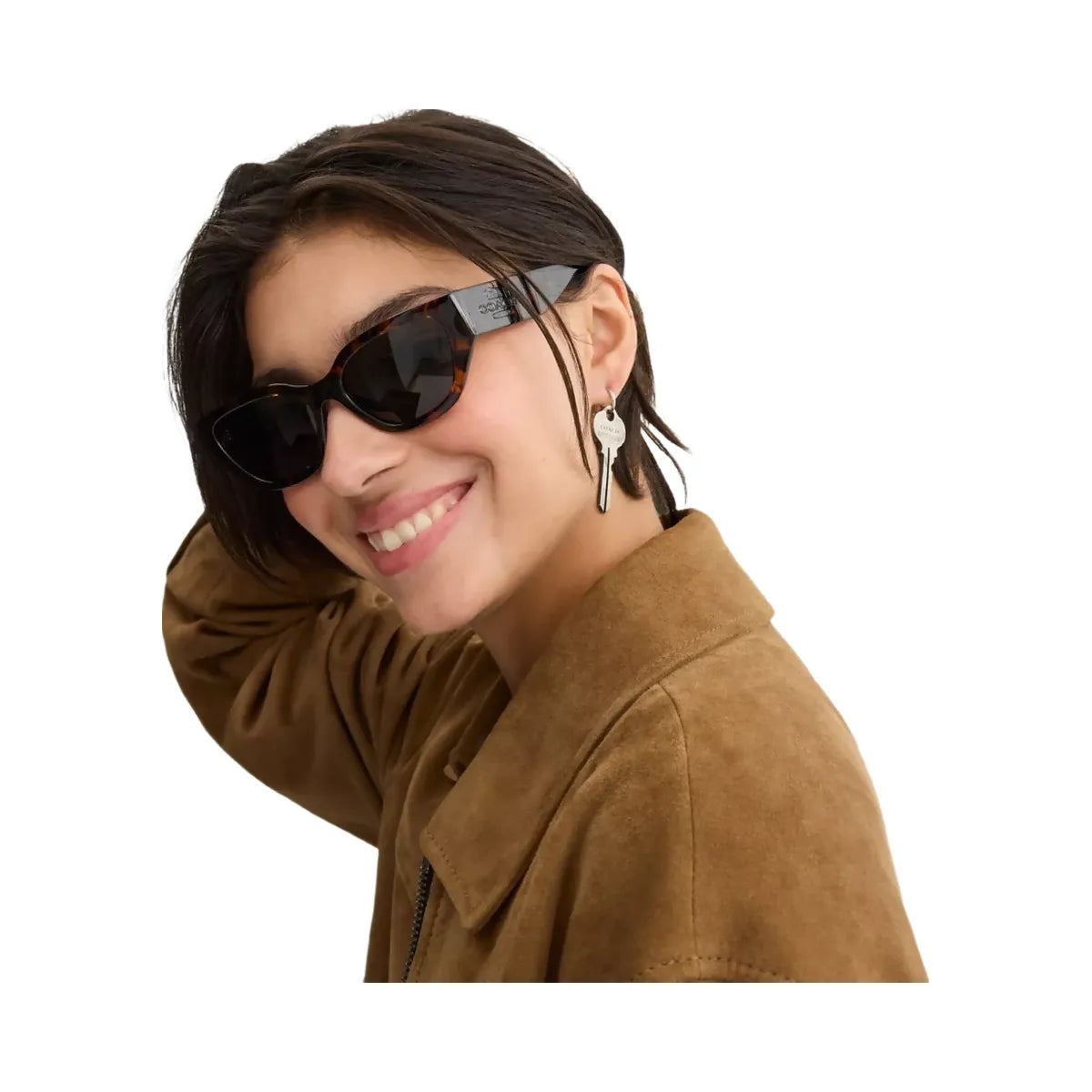 Coach Geometric Cat Eye Sunglasses in Dark Tortoise
