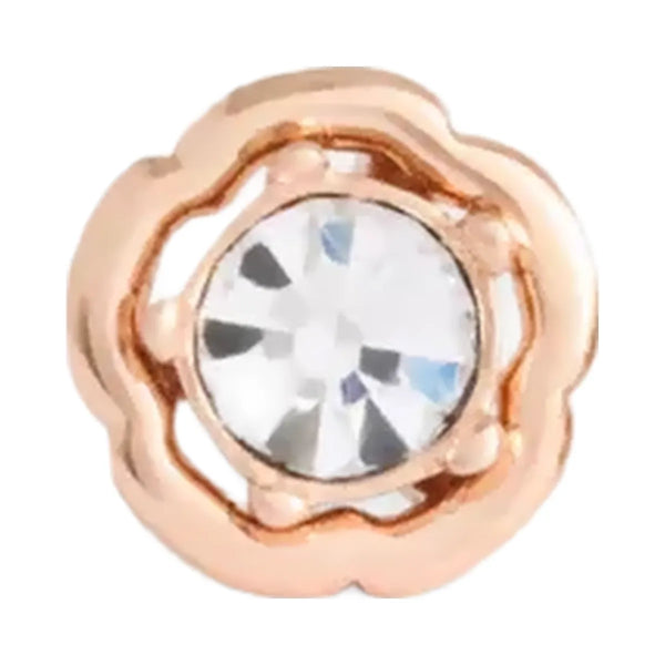 Coach Halo Tea Rose Stud Earrings in Rose Gold