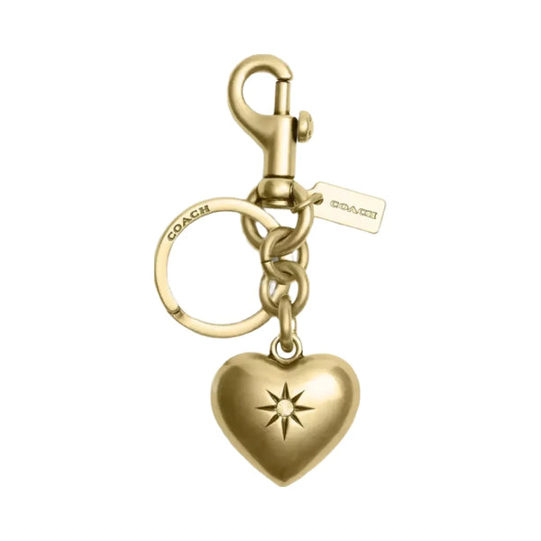 Coach Heart Bag Charm in Gold