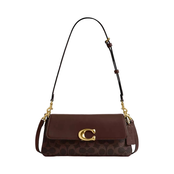 Coach Jet Shoulder Bag In Signature Canvas in Brass Maple