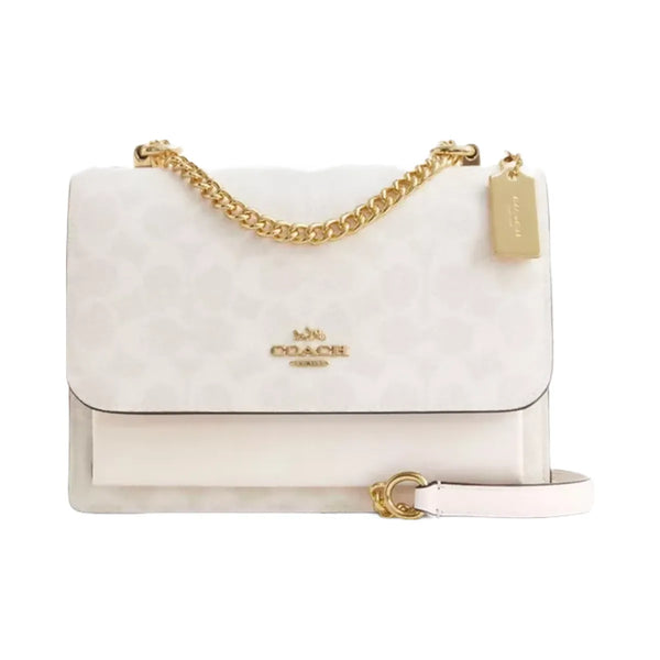 Coach Klare Crossbody Bag In Signature Canvas in Gold White Chalk