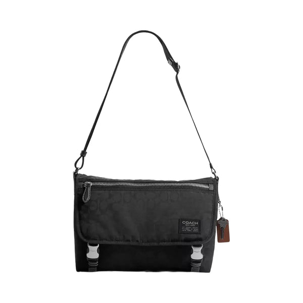 Coach Lane Messenger In Signature Nylon in Black