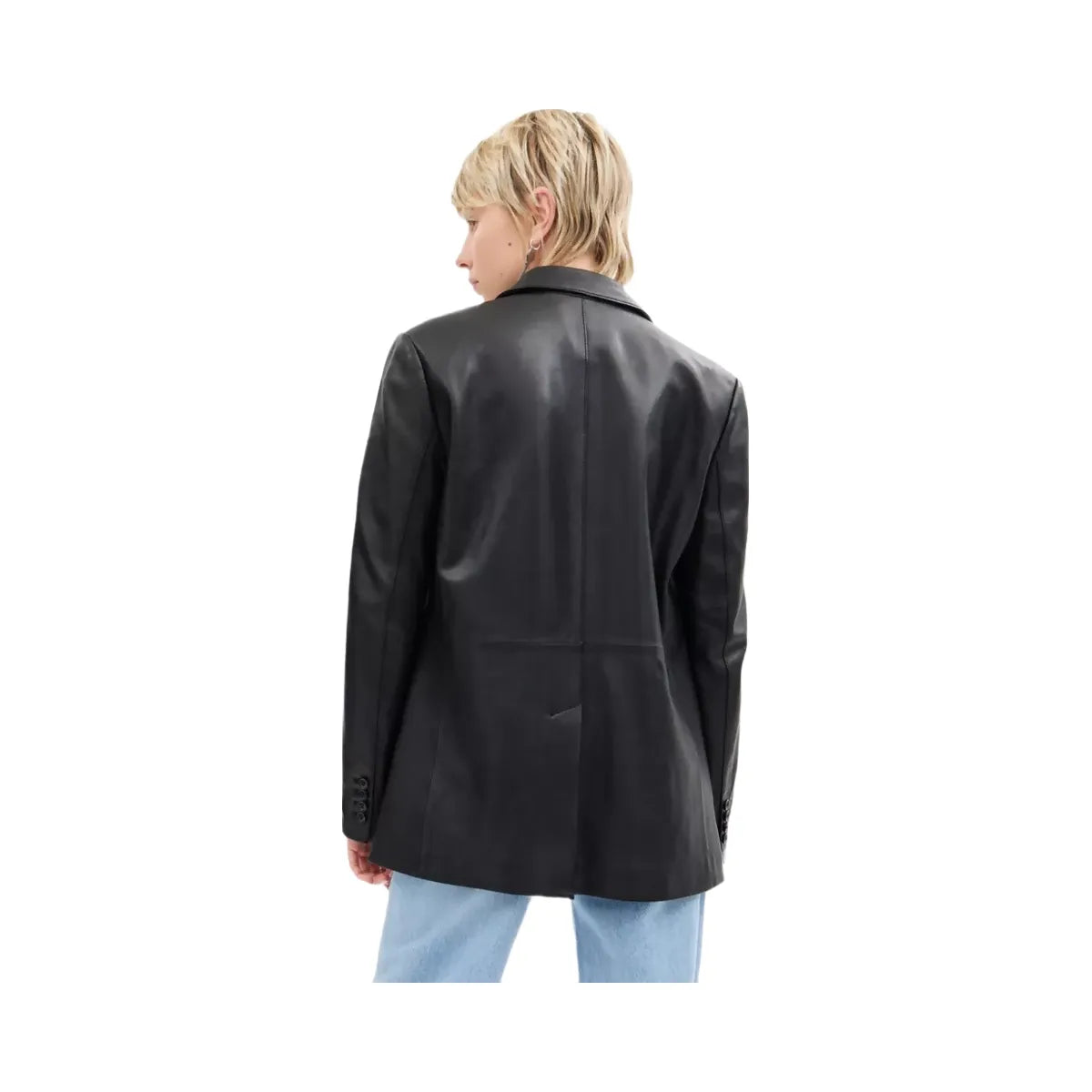 Coach Leather Blazer in Black