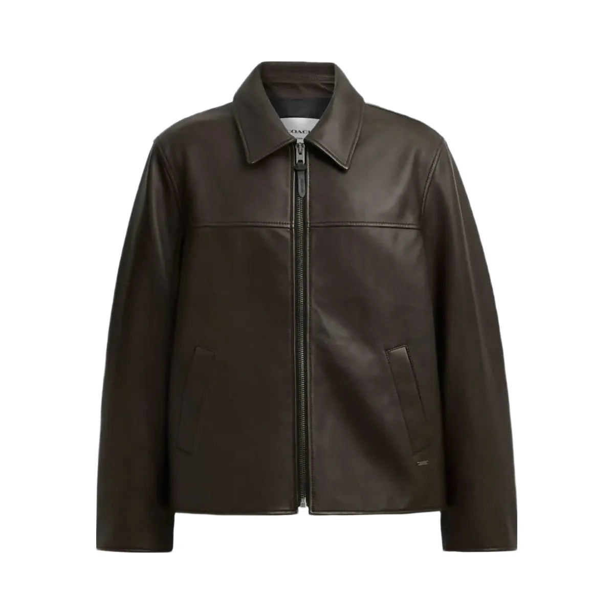 Coach Leather Jacket Burnt Espresso