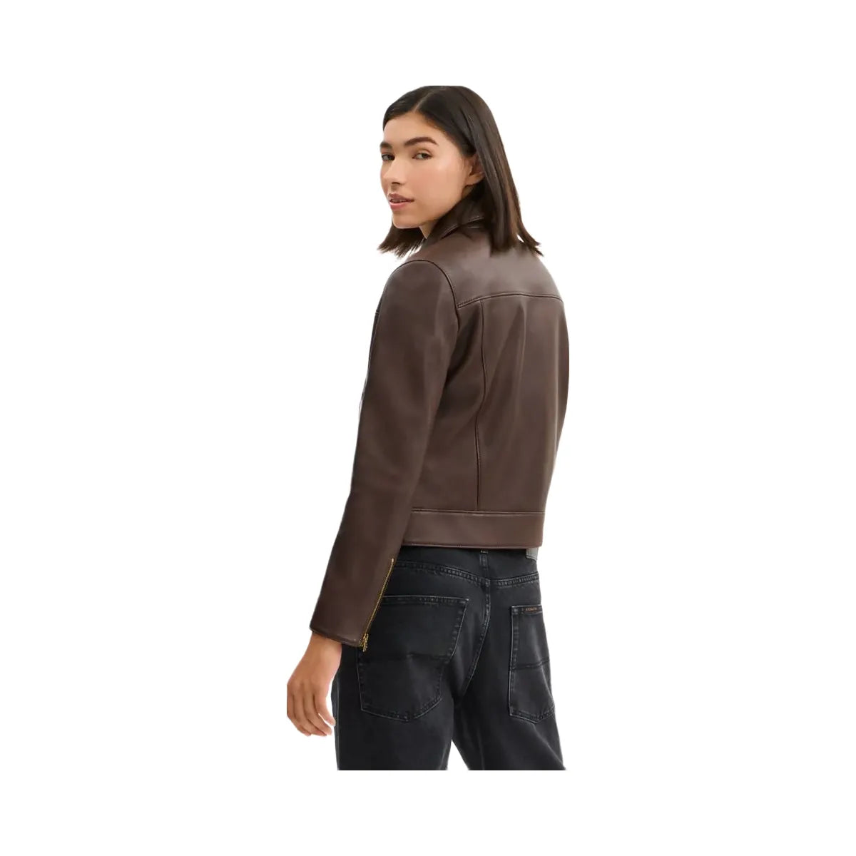 Coach Leather Jacket Maple