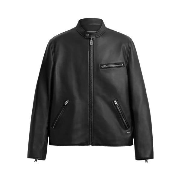 Coach Leather Racer Jacket Black